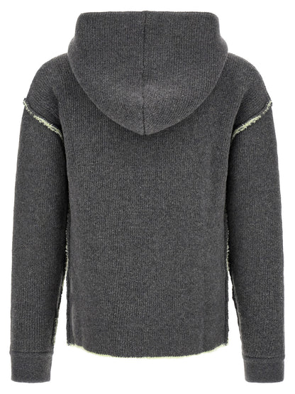 Sudadera Diesel De Lana Gris Con Diseño Contemporáneo