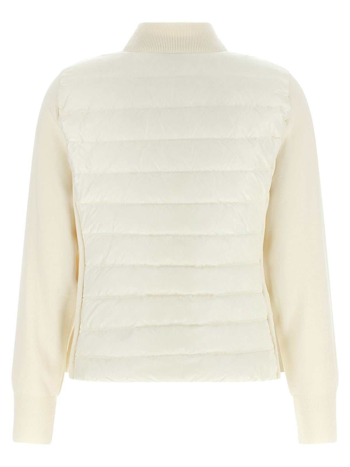 Moncler Cardigan Blanc en Polyamide Vêtement d'extérieur