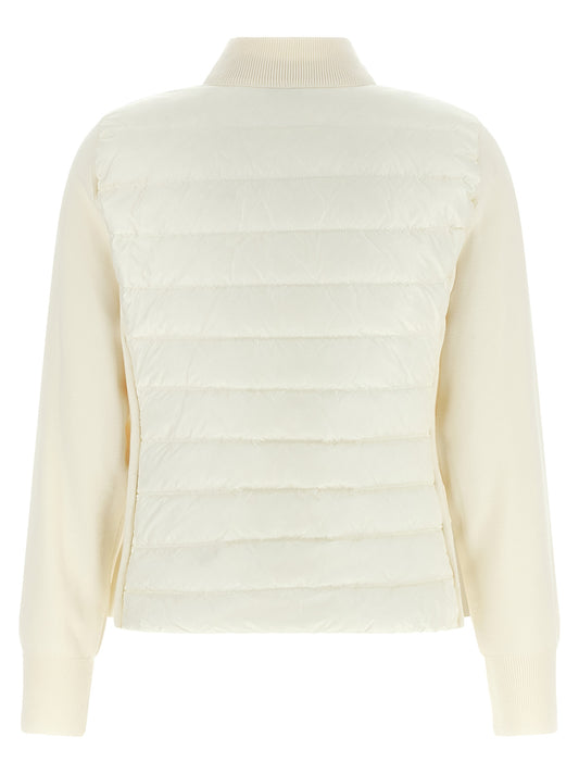 Moncler Cárdigan Blanco De Poliamida Prenda Exterior