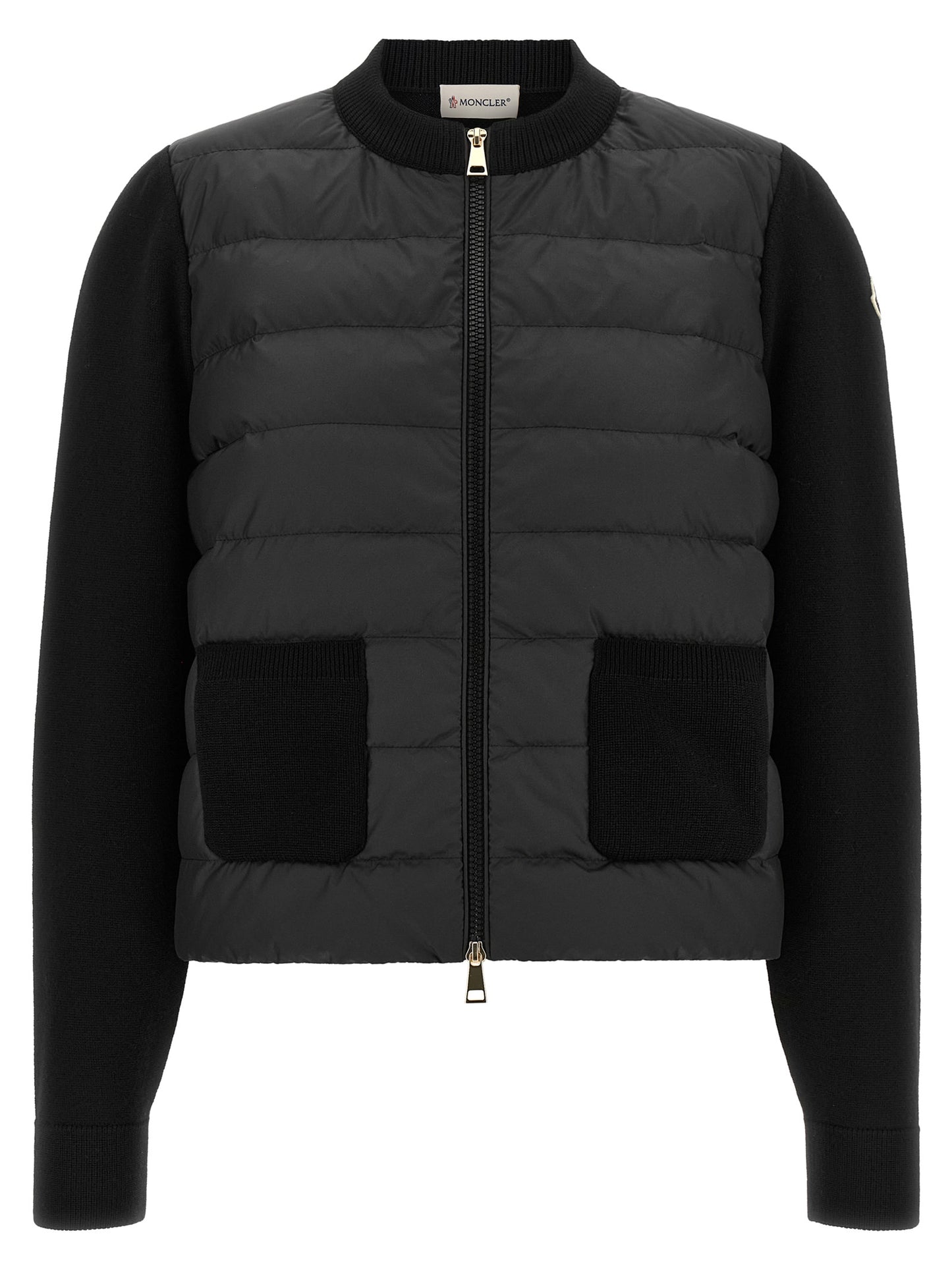 Moncler Black Lightweight And Durable Polyester Cardigan