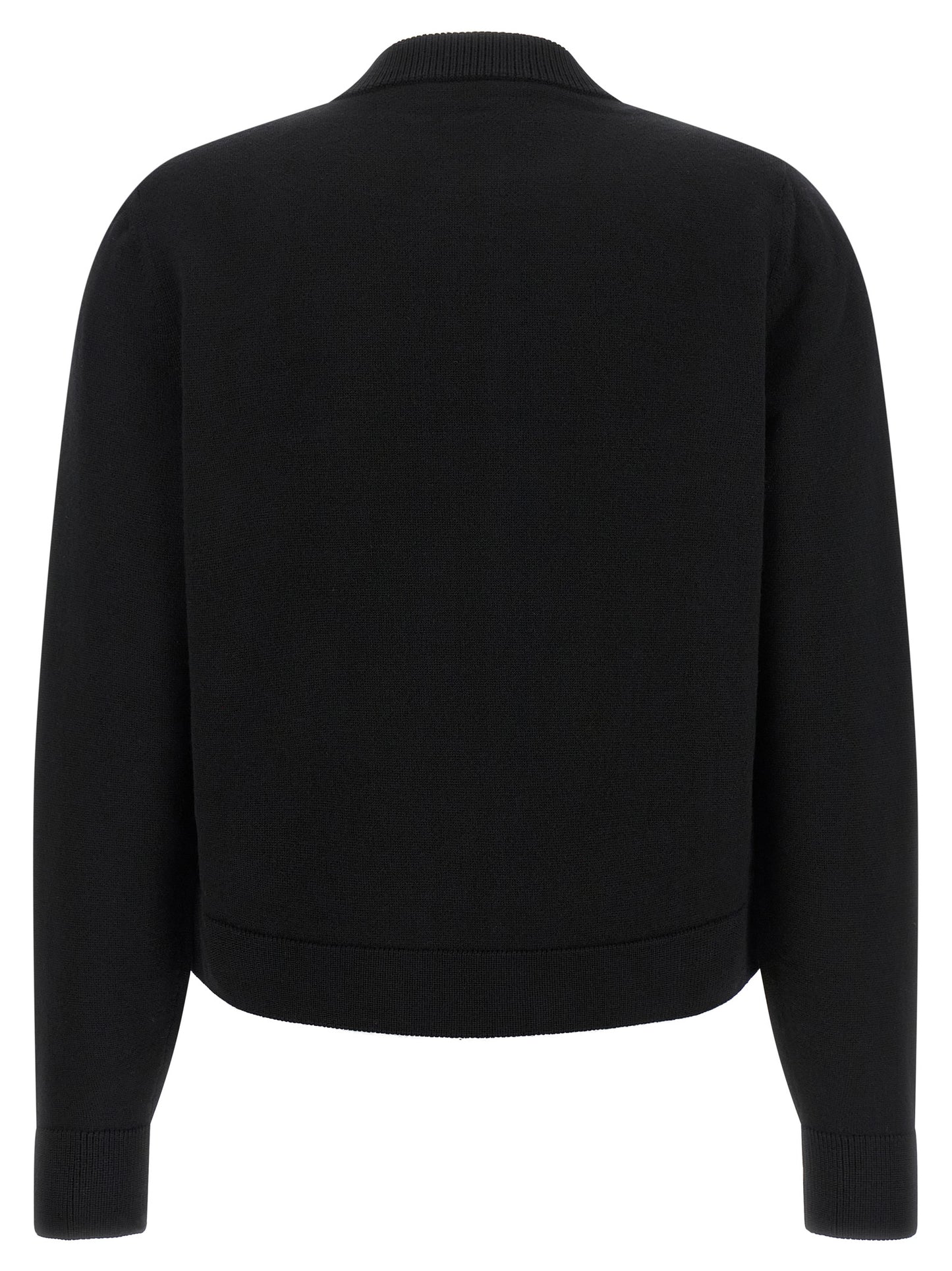 Moncler Black Lightweight And Durable Polyester Cardigan