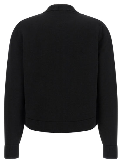 Moncler Black Lightweight And Durable Polyester Cardigan