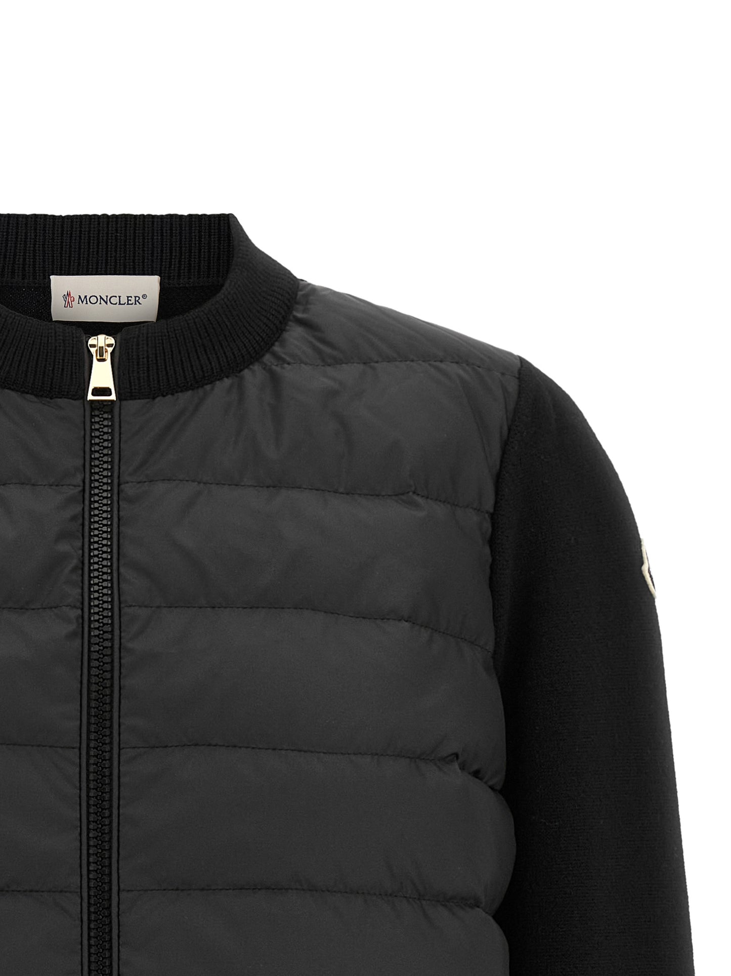 Moncler Black Lightweight And Durable Polyester Cardigan