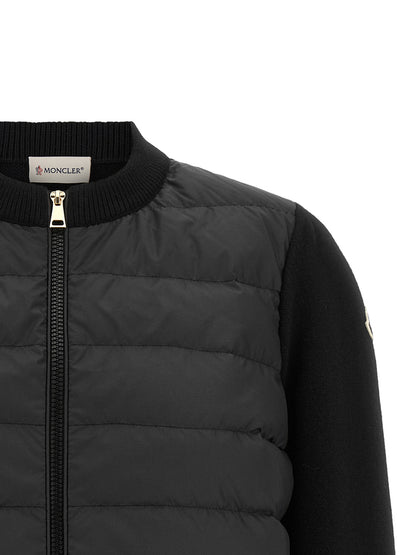 Moncler Black Lightweight And Durable Polyester Cardigan