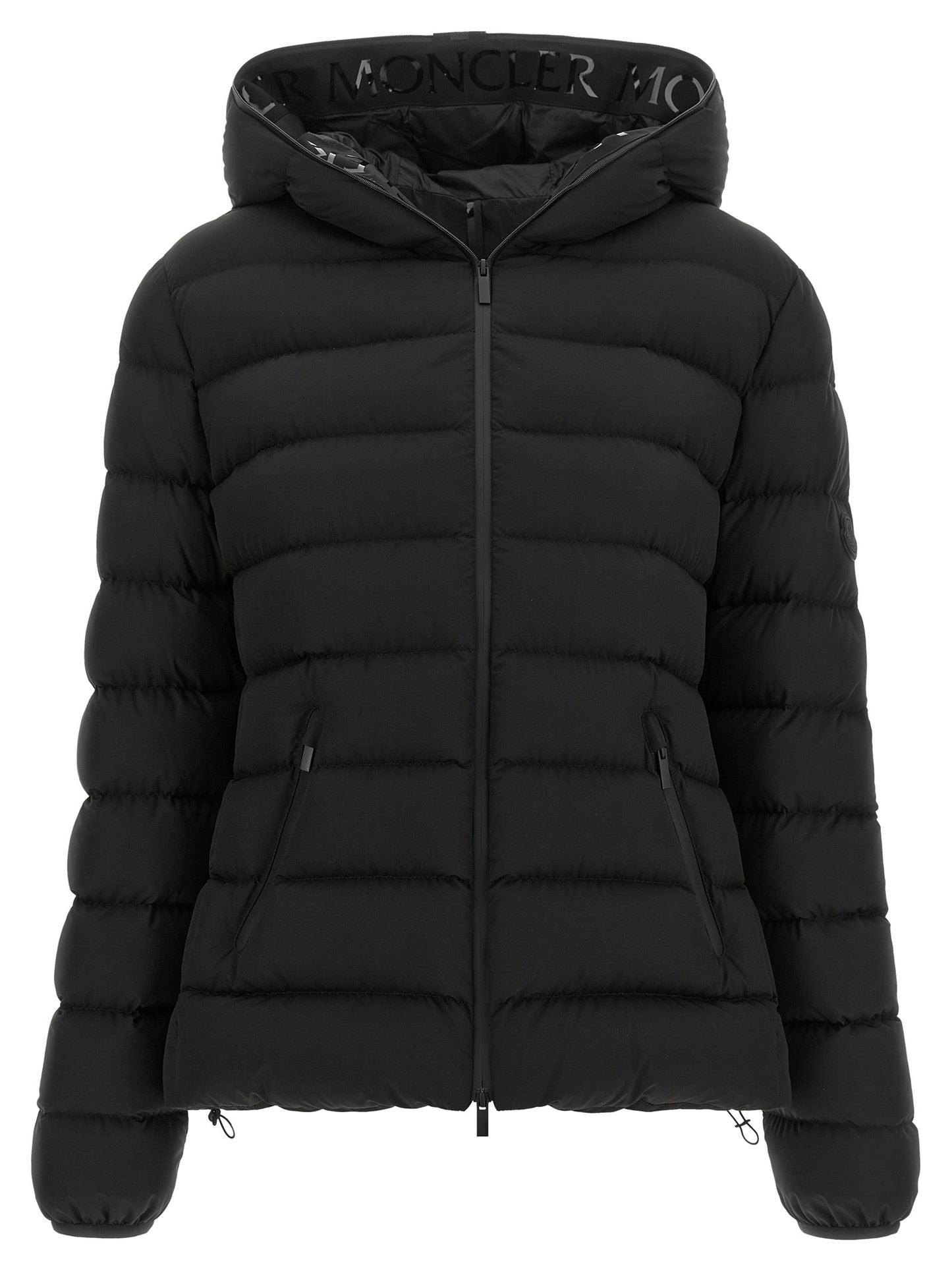 Doudoune Moncler noire en polyester, longueur intégrale