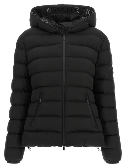 Doudoune Moncler noire en polyester, longueur intégrale
