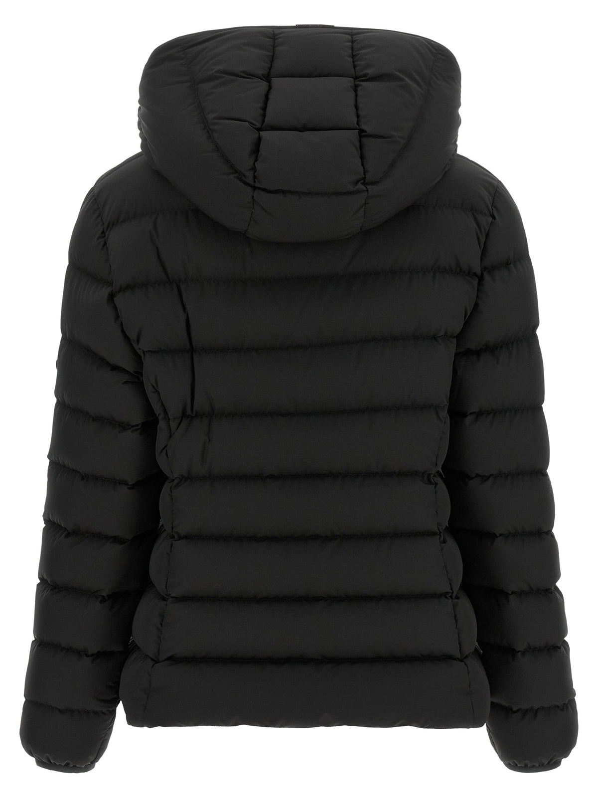 Doudoune Moncler noire en polyester, longueur intégrale