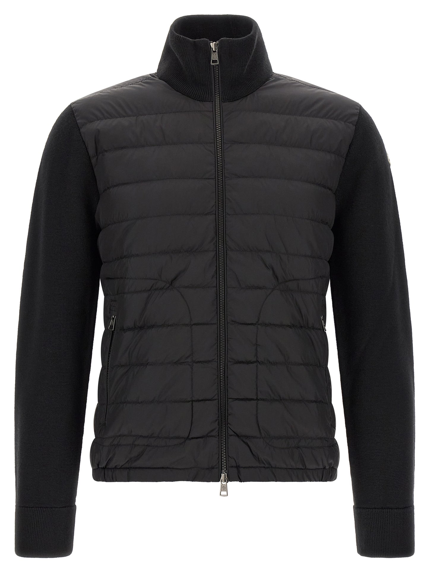 Moncler Cárdigan De Poliamida Negra Vestimenta Moderna España