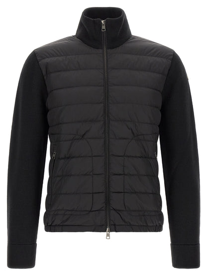 Moncler Cárdigan De Poliamida Negra Vestimenta Moderna España