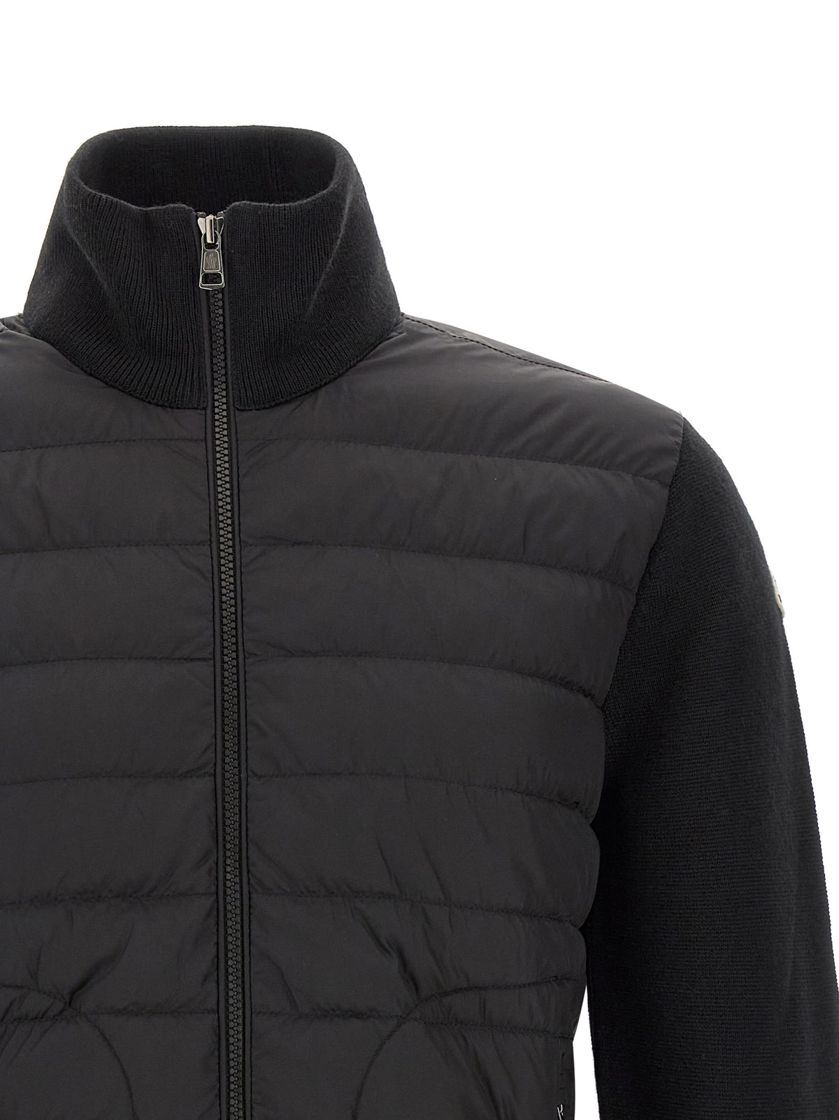 Moncler Cárdigan De Poliamida Negra Vestimenta Moderna España