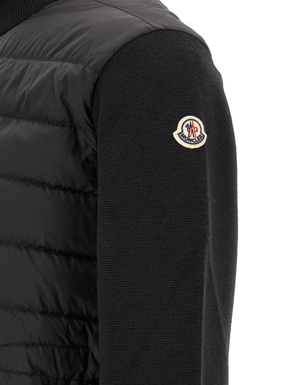 Moncler Cárdigan De Poliamida Negra Vestimenta Moderna España