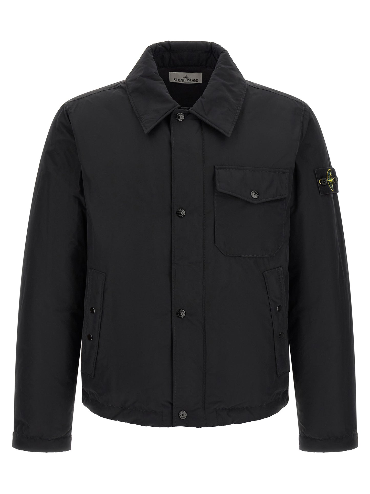 Chaqueta Técnica De Poliéster Negro Stone Island