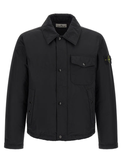 Chaqueta Técnica De Poliéster Negro Stone Island