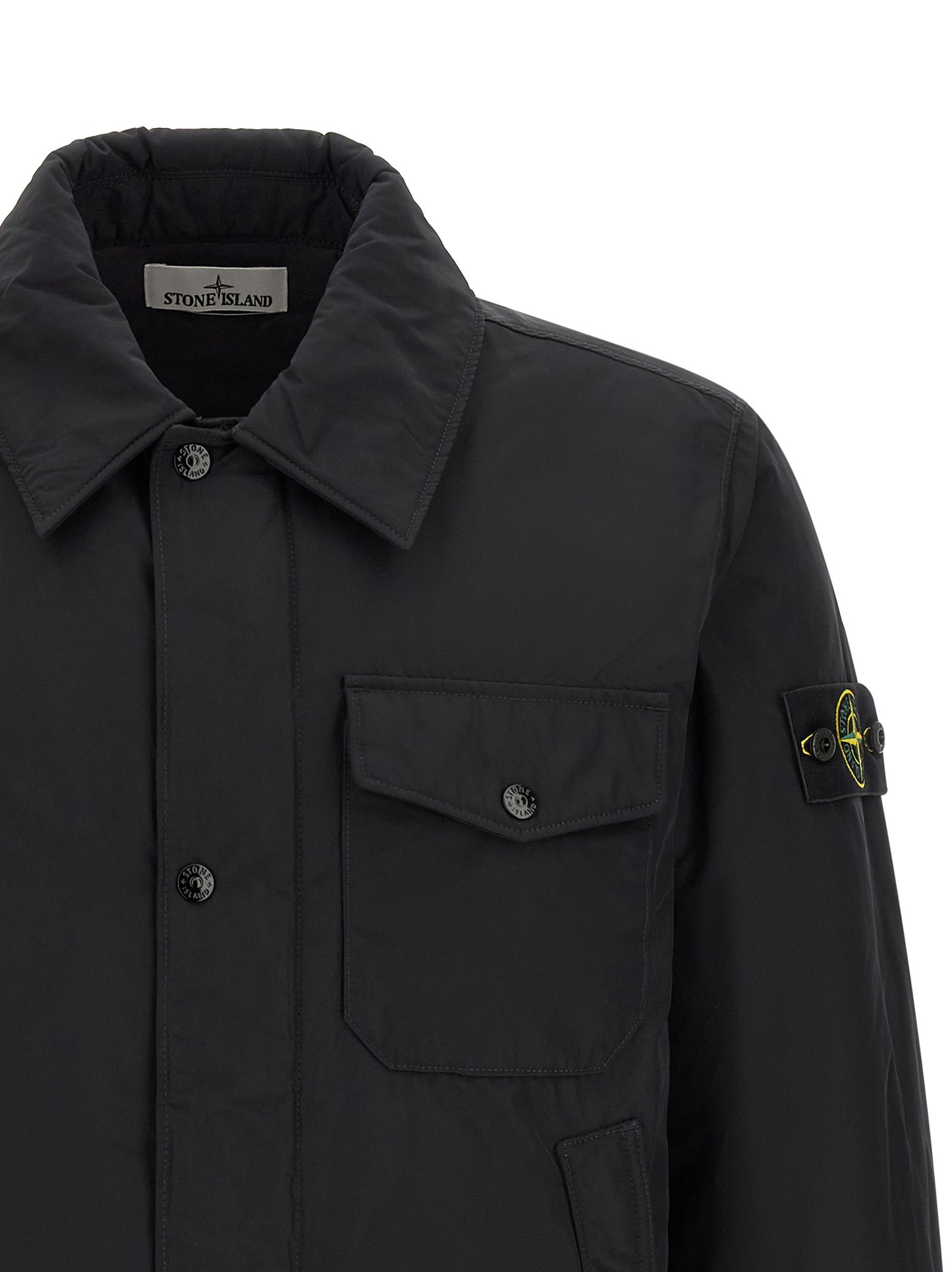 Chaqueta Técnica De Poliéster Negro Stone Island