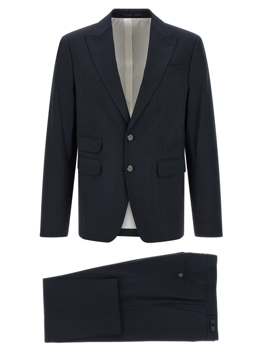 Dsquared² Traje De Lana Azul - Corte Tailored2 London