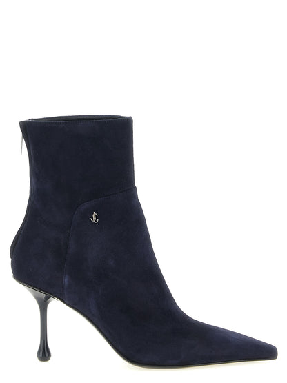 Jimmy Choo Cycas Model Blue Leather Ankle Boots