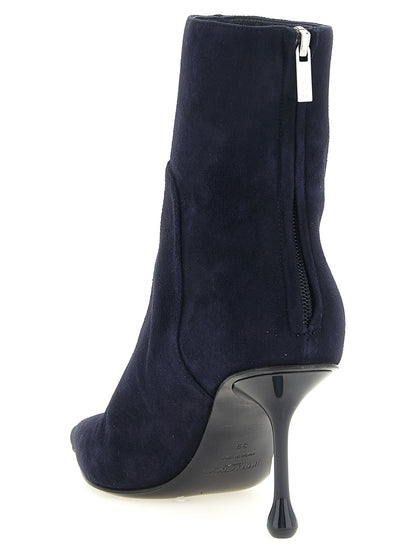 Jimmy Choo Cycas Model Blue Leather Ankle Boots
