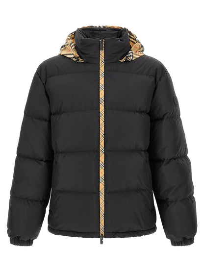 Parka Burberry Snowdon Negra En Poliéster Con Alta Retención