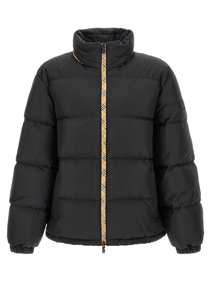 Parka Burberry Snowdon Negra En Poliéster Con Alta Retención
