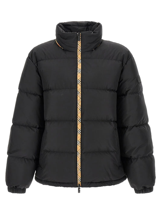 Parka Burberry Snowdon Negra En Poliéster Con Alta Retención