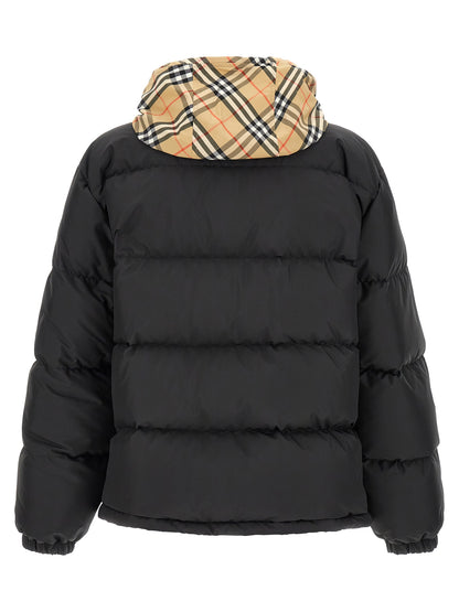 Parka Burberry Snowdon Negra En Poliéster Con Alta Retención