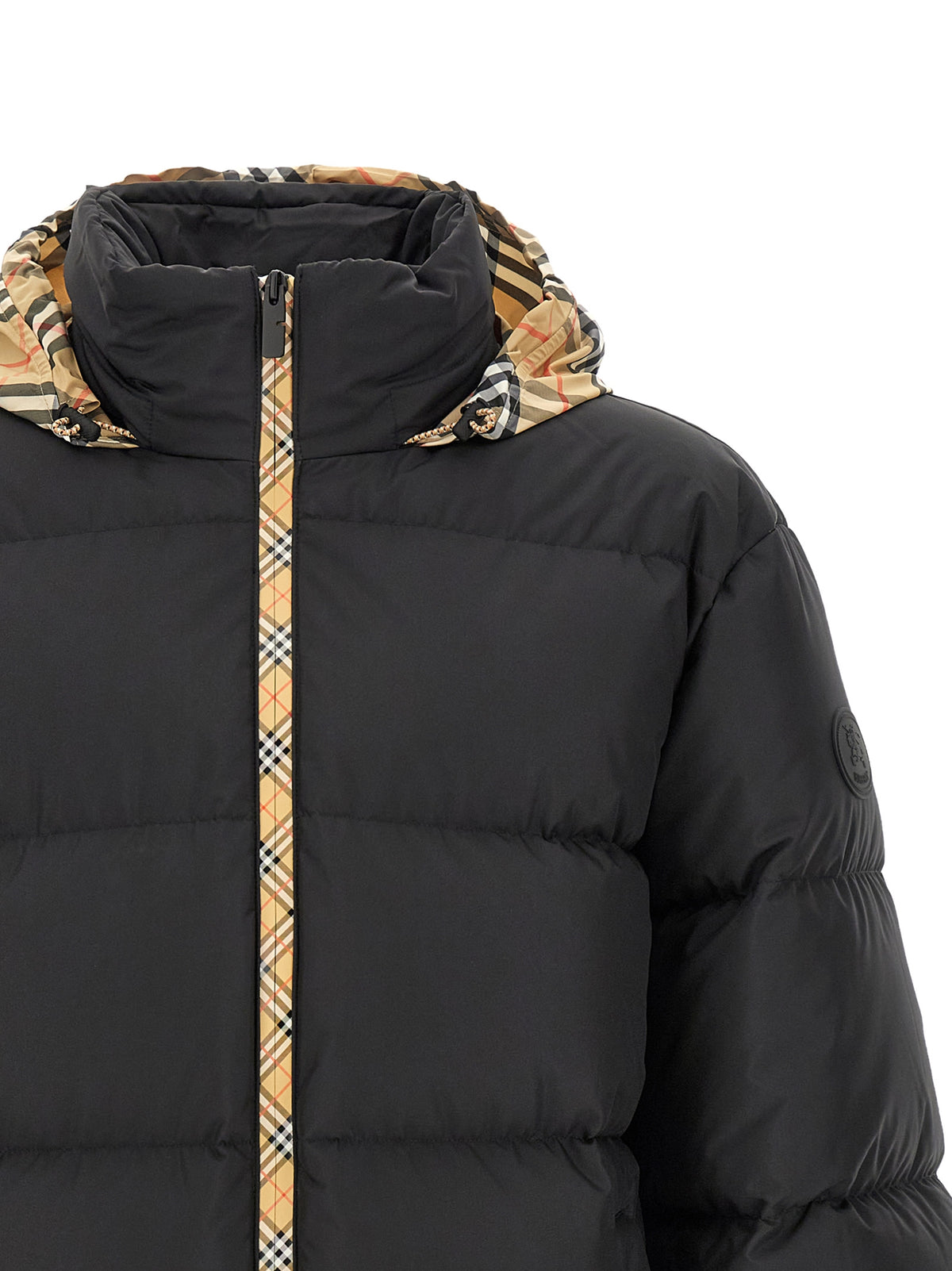 Parka Burberry Snowdon Negra En Poliéster Con Alta Retención