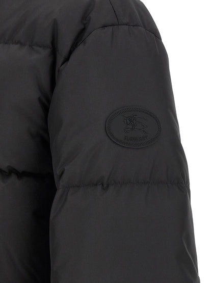Parka Burberry Snowdon Negra En Poliéster Con Alta Retención