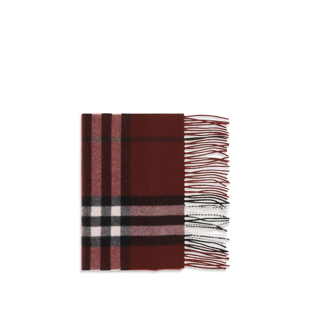 Burberry Burgundy Cashmere Scarf Timeless Design