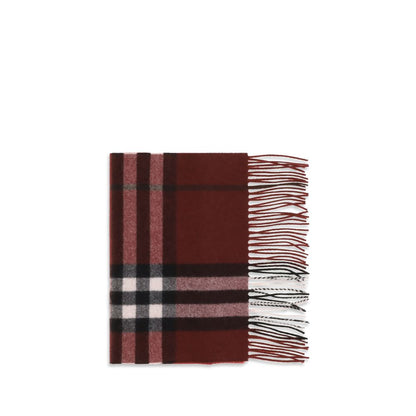 Burberry Burgundy Cashmere Scarf Timeless Design