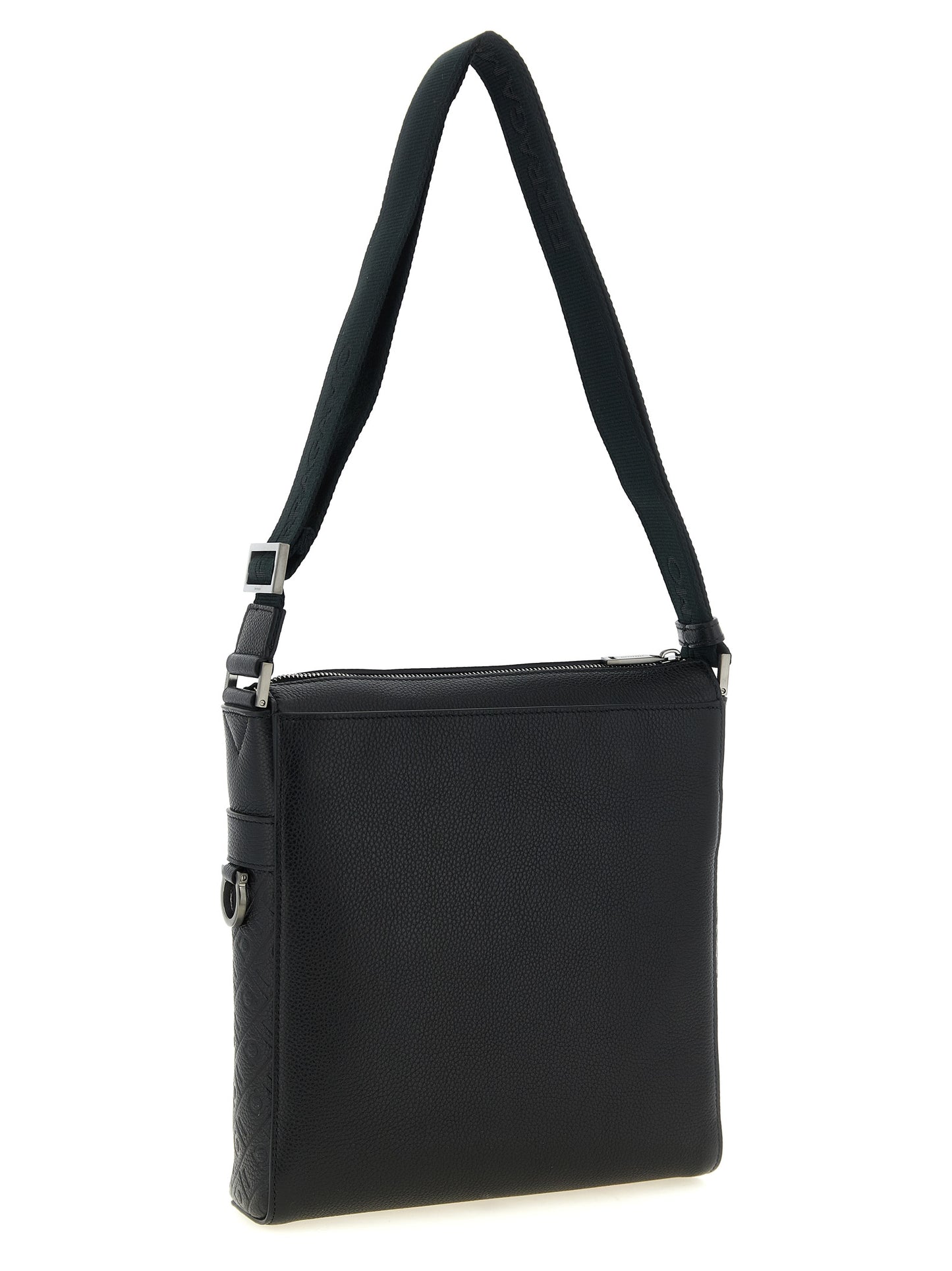 Ferragamo Calfskin Crossbody Bag - Embossed Logo Detail