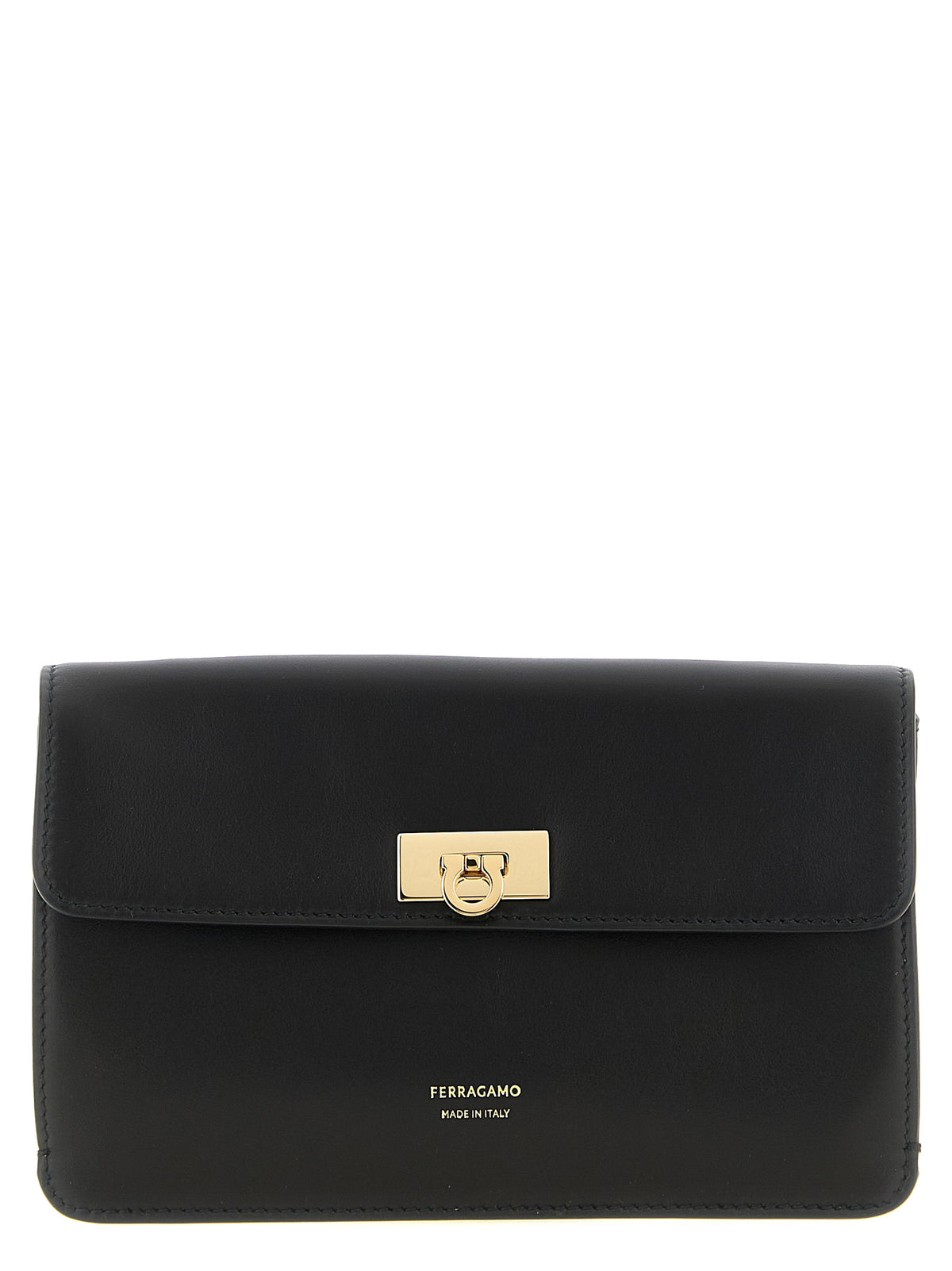 Bolso De Mano Ferragamo Negro De Piel De Becerro Modelo Harley