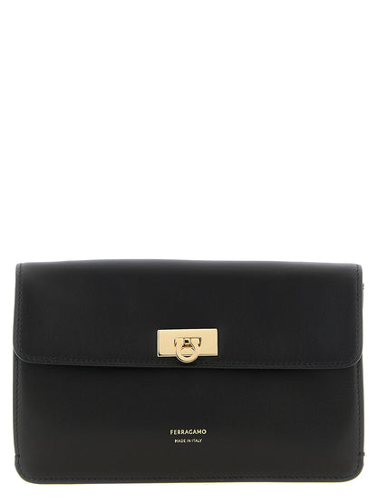 Bolso De Mano Ferragamo Negro De Piel De Becerro Modelo Harley