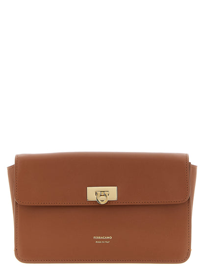 Ferragamo Brown Calfskin Clutch Wallet