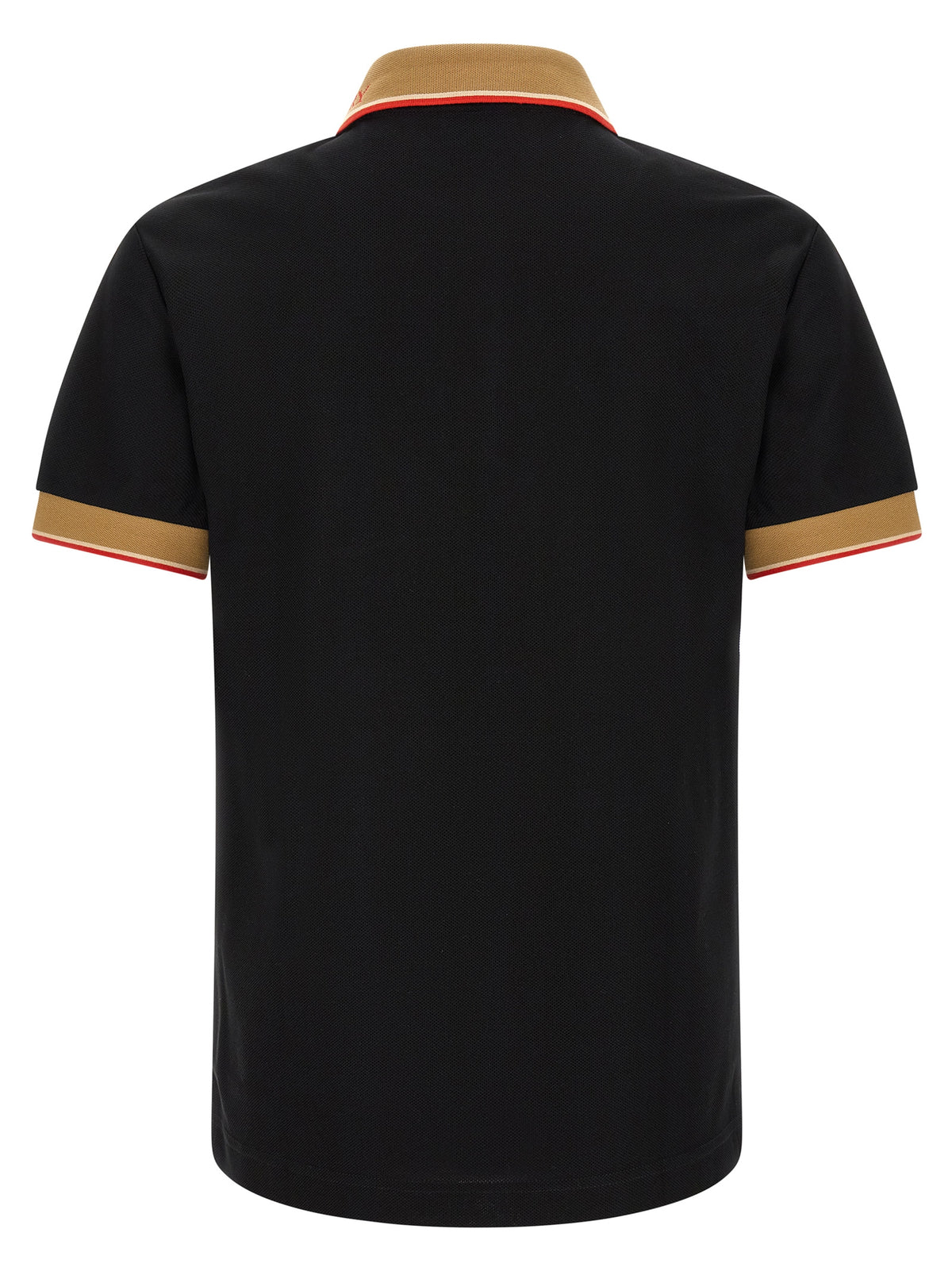 Polo Burberry noir en coton modèle Evan