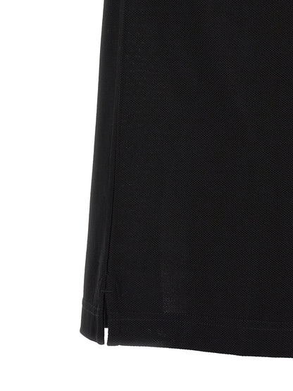 Polo Burberry noir en coton modèle Evan