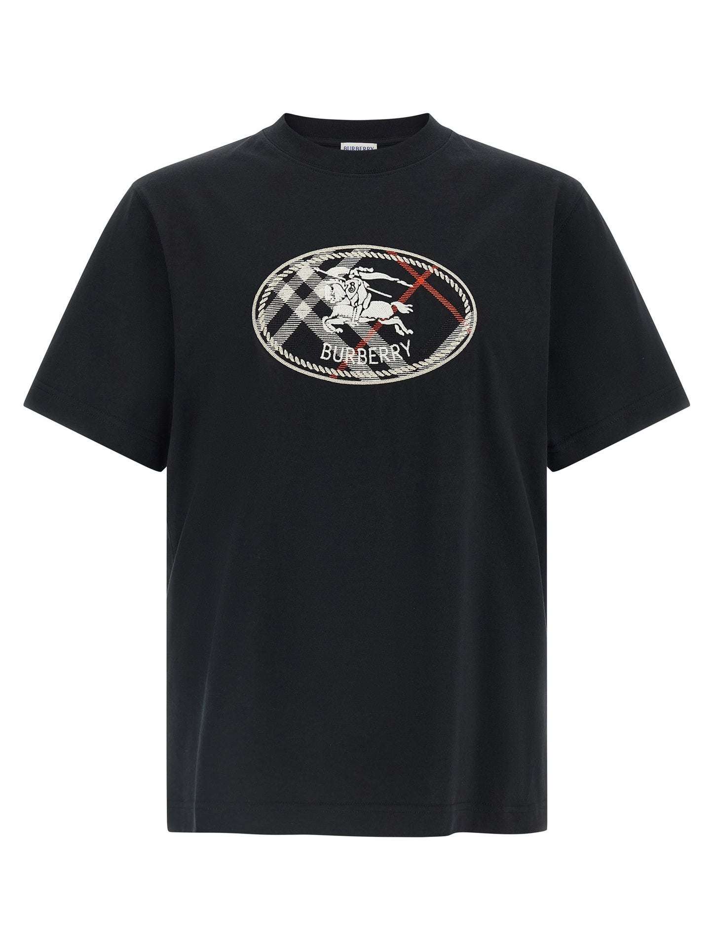 Camiseta Burberry Algodón Negro Modelo Ryan Prenda Básica Versátil Y Cómoda