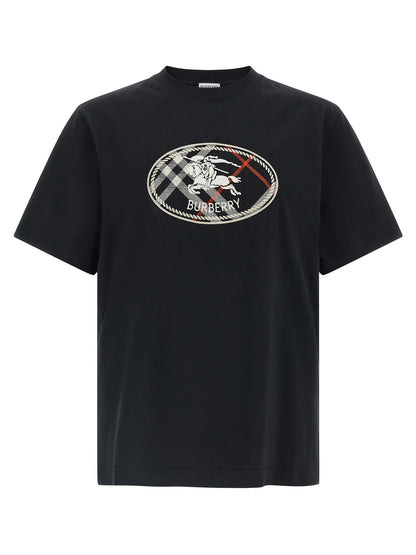 Camiseta Burberry Algodón Negro Modelo Ryan Prenda Básica Versátil Y Cómoda