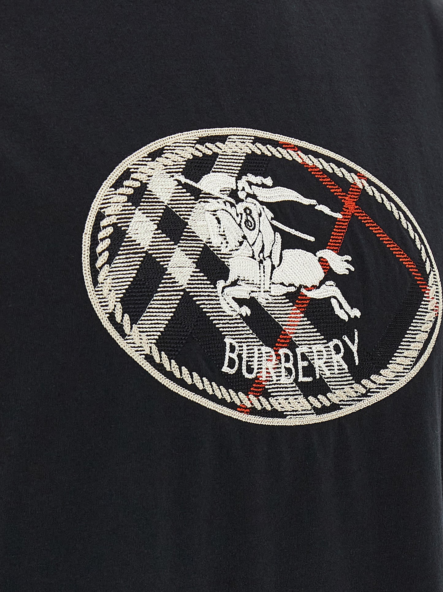 Camiseta Burberry Algodón Negro Modelo Ryan Prenda Básica Versátil Y Cómoda
