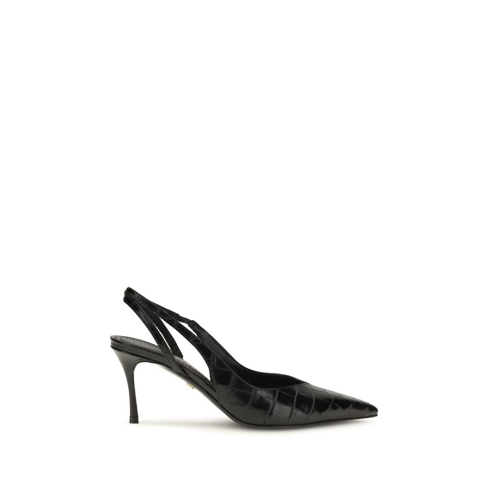 Bombas Ferragamo de Piel de Novillo Negras Modelo Bos Taurus