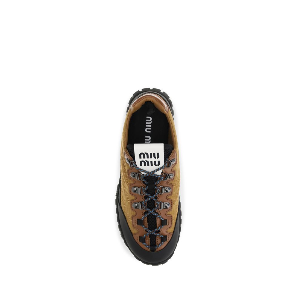 Zapatillas Deportivas Miu Miu de Poliamida Beige Ligeras y Resistentes