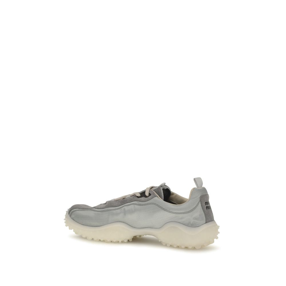 Zapatillas Chunky Miu Miu De Poliamida Reciclada Gris