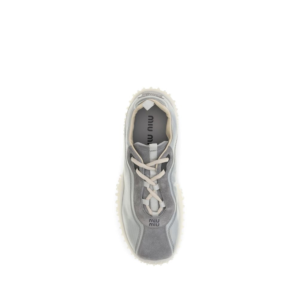 Zapatillas Chunky Miu Miu De Poliamida Reciclada Gris