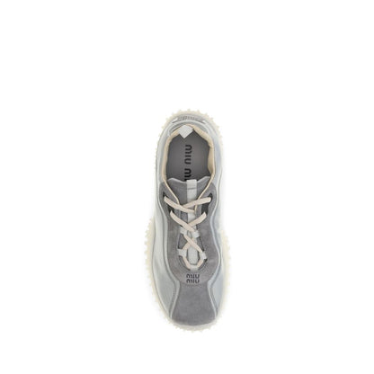 Zapatillas Chunky Miu Miu De Poliamida Reciclada Gris