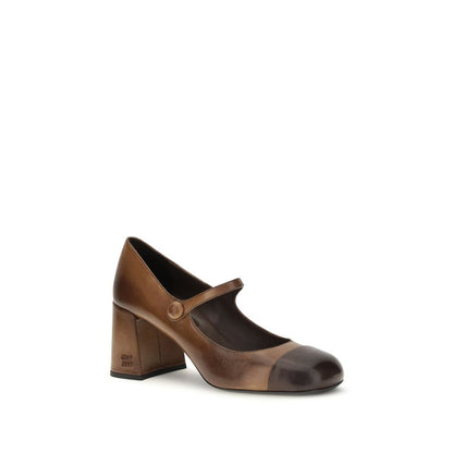 Miu Miu Ballerines En Cuir De Veau Marron Bos Taurus