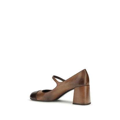 Miu Miu Ballerines En Cuir De Veau Marron Bos Taurus
