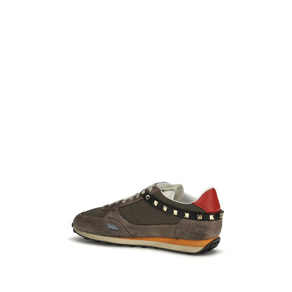 Valentino Garavani Brown Nylon Low-Top Sneakers