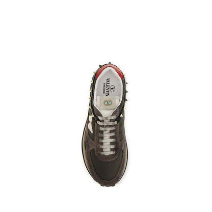 Valentino Garavani Brown Nylon Low-Top Sneakers