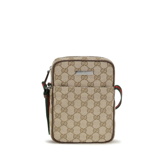 Bolso de Hombro Gucci en Tela Beige Modelo Tag Pouch