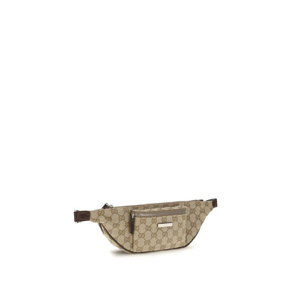 Bolso De Hombro Gucci En Tela Beige Diseño Compacto