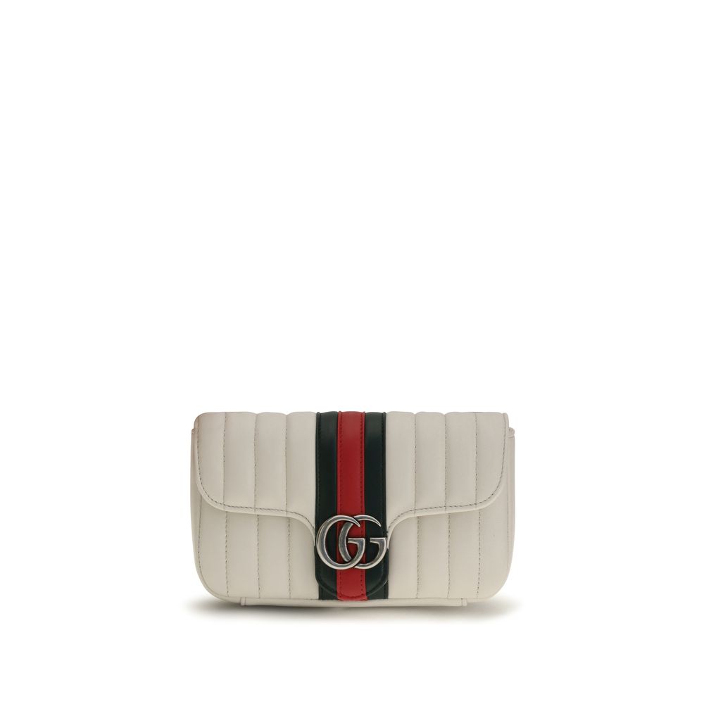 Gucci Jetset Marmont White Sheepskin Shoulder Bag